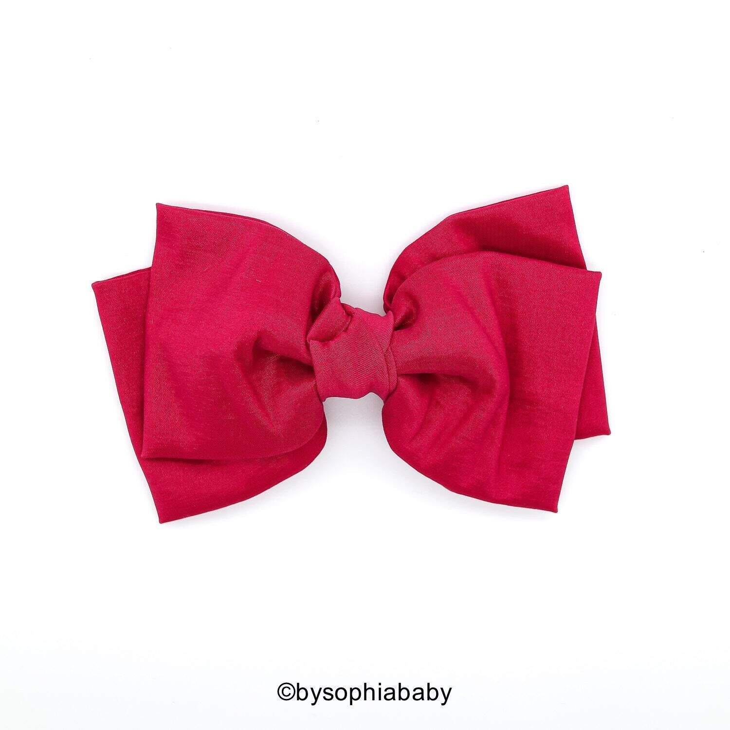 Big Bow Hair Clip Hot Pink Bow Hair Clip Girls Bow Hair Clip Toddler Gold Hair Clip Girls Bow Hair …