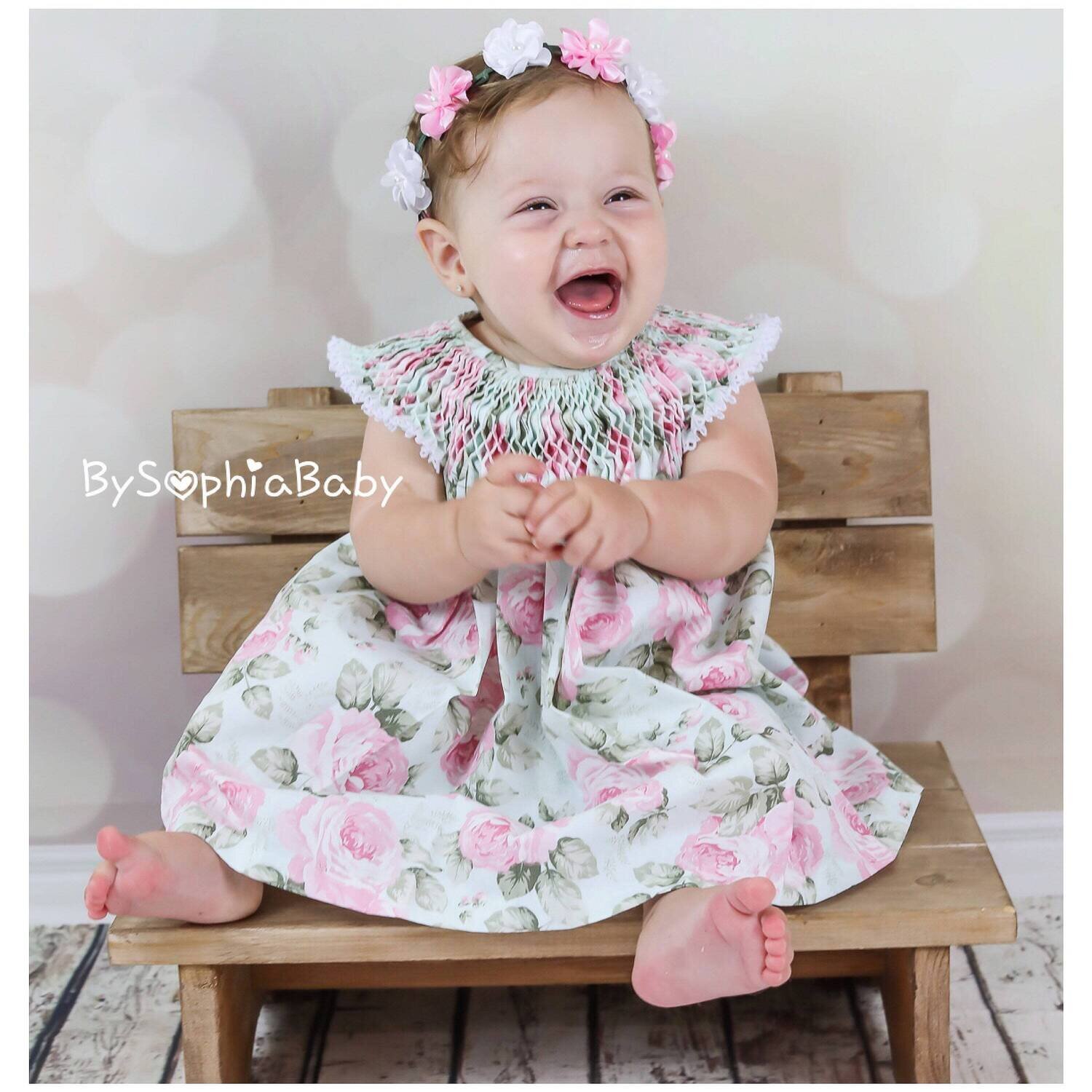 Baby Dress Baby Floral Dress Set Baby Girl Dress Flower Baby Dress Tea Party Baby Dress Baby Girl Clothes Flower Girl Dress 1130