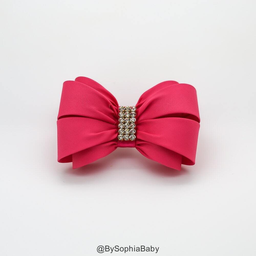 Hot Pink Bow Hair Clip Girls Bow Hair Clip Bow Hair Clip Wedding Hair Clip Pink Bow Toddler Hair Cl…