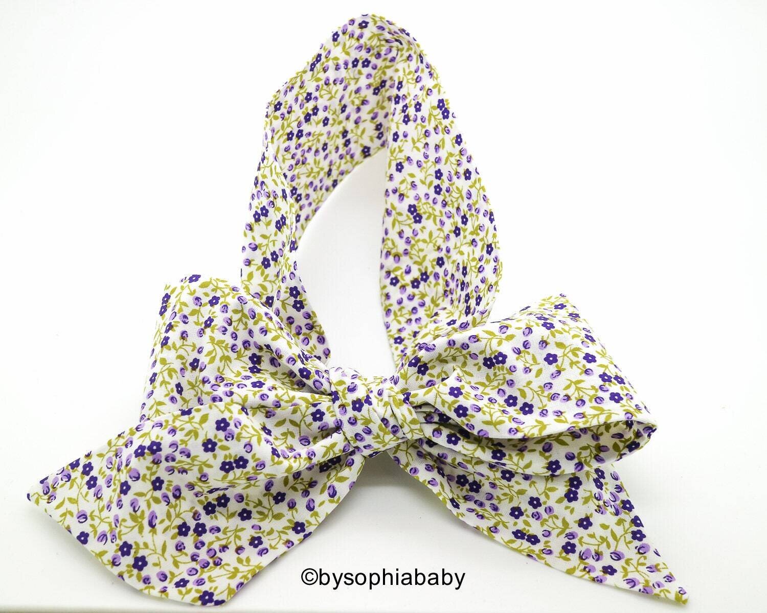 Baby Lavender Floral Head wrap, Lavender Baby Headband, Baby Turban, Toddler HeadWrap, Girls Head w…
