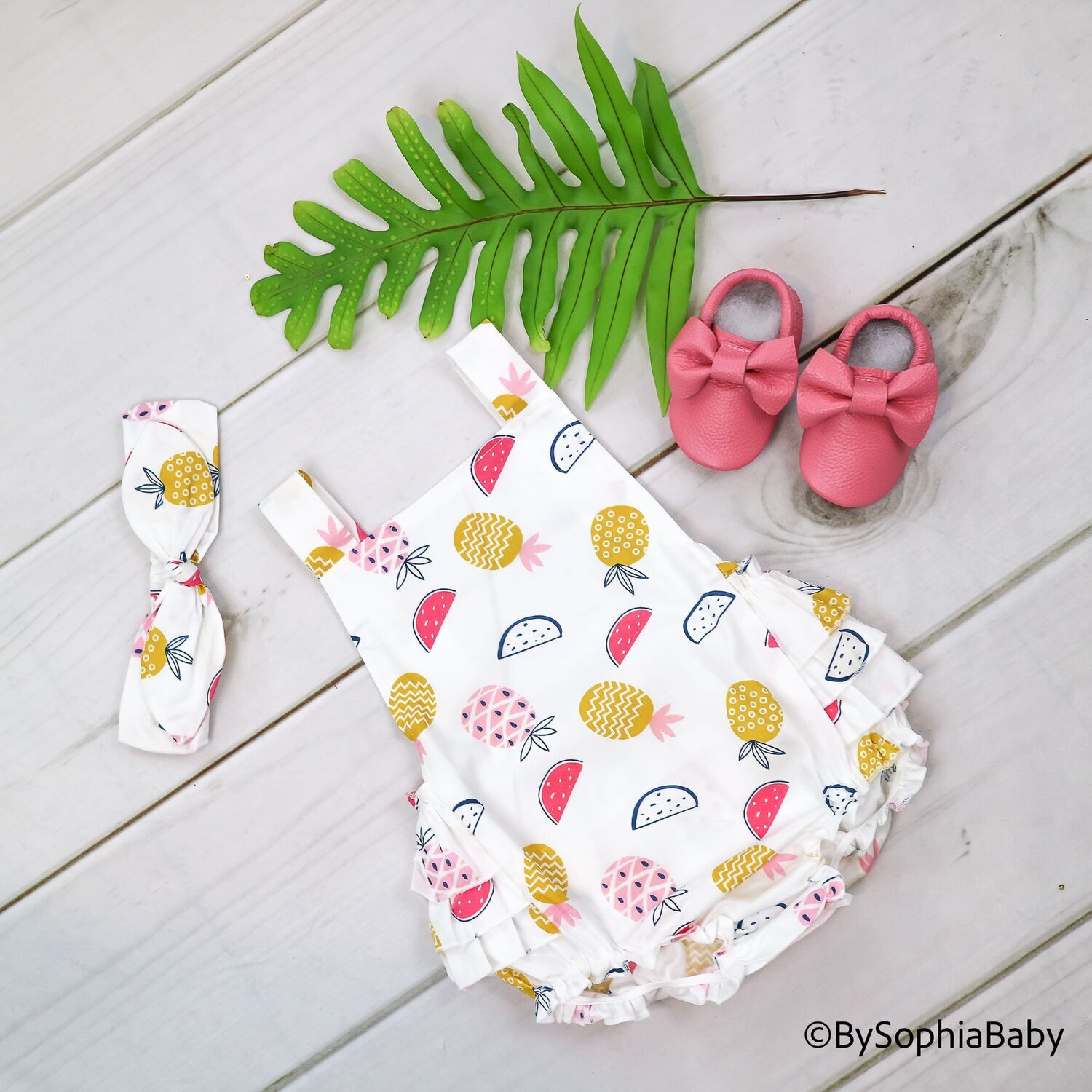 Pineapple Baby Girl Romper Set Pineapple baby Outfit Pineapple Baby Romper set Baby Romper Pineapple baby Clothing Baby Shower Gift