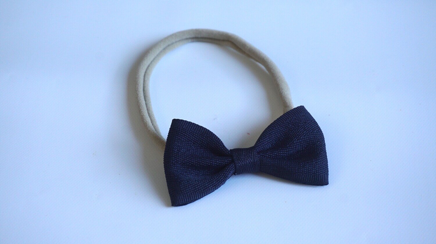 Navy Blue Bow baby headband Set Blue Baby Nylon Headband Small Bows Baby Bows Newborn headbands Nyl…