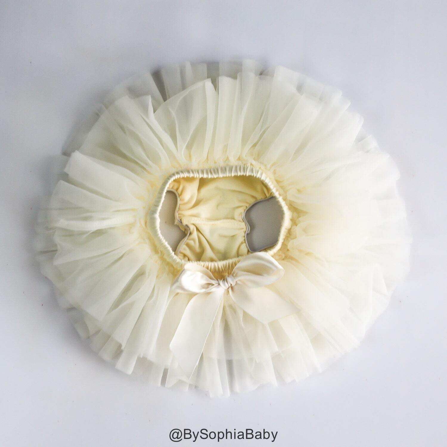 Baby Tutu Skirt Ivory Tutu Skirt Ivory Baby Bloomers Ivory Diaper Cover Baby Diaper Cover Champagne…