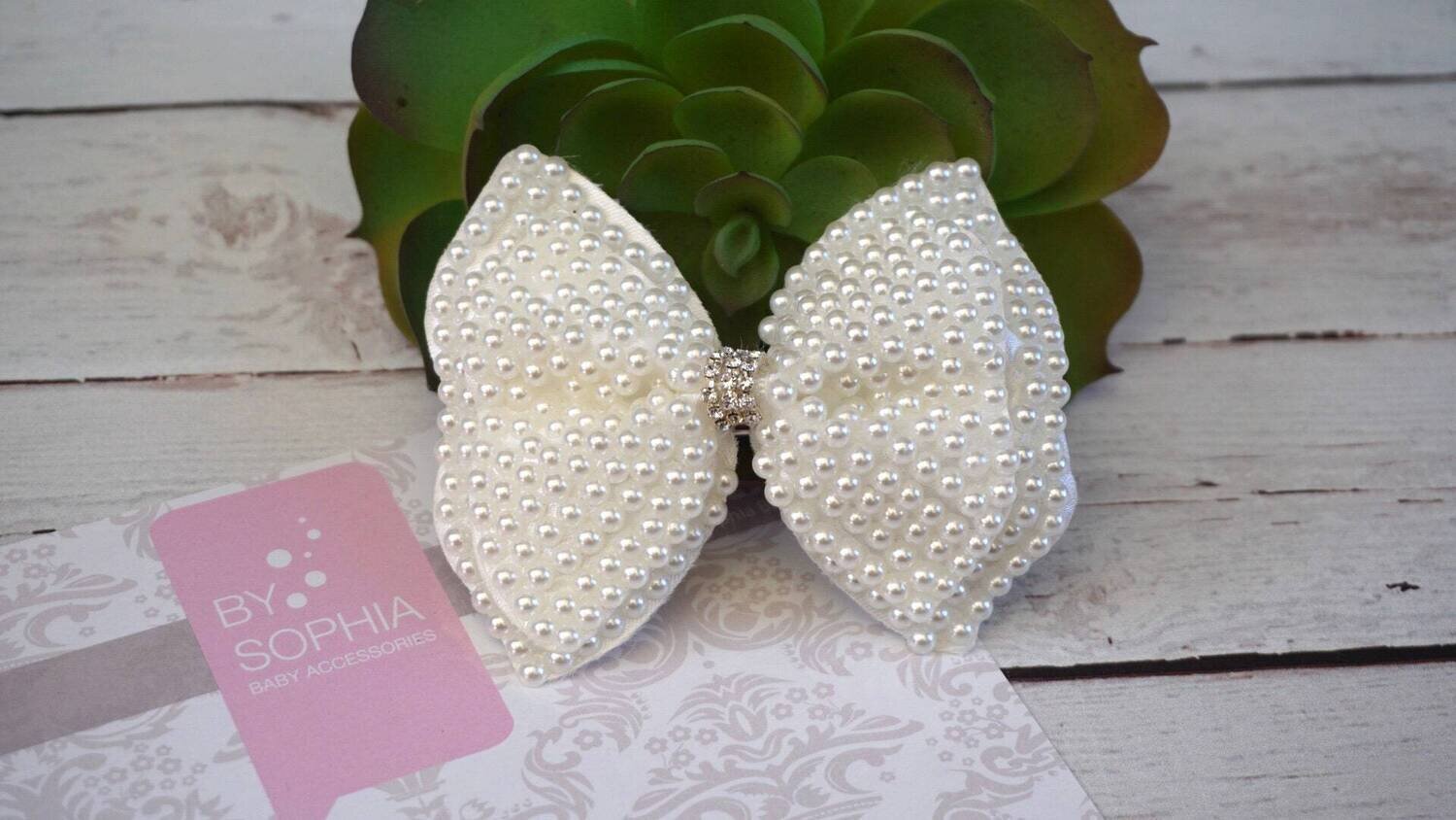 Pearl Bow Hair Clip ivory Bow Hair Clip Pearl Baby Hair Clip Flower Girl Hair Clip Baptism Hair Cli…