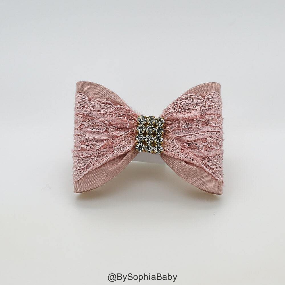 Pale Pink Baby Bow Baby Hair Clip Pale Pink Bow Hair Clip Pink Hair Clip Toddler Hair Clip Girls Bo…
