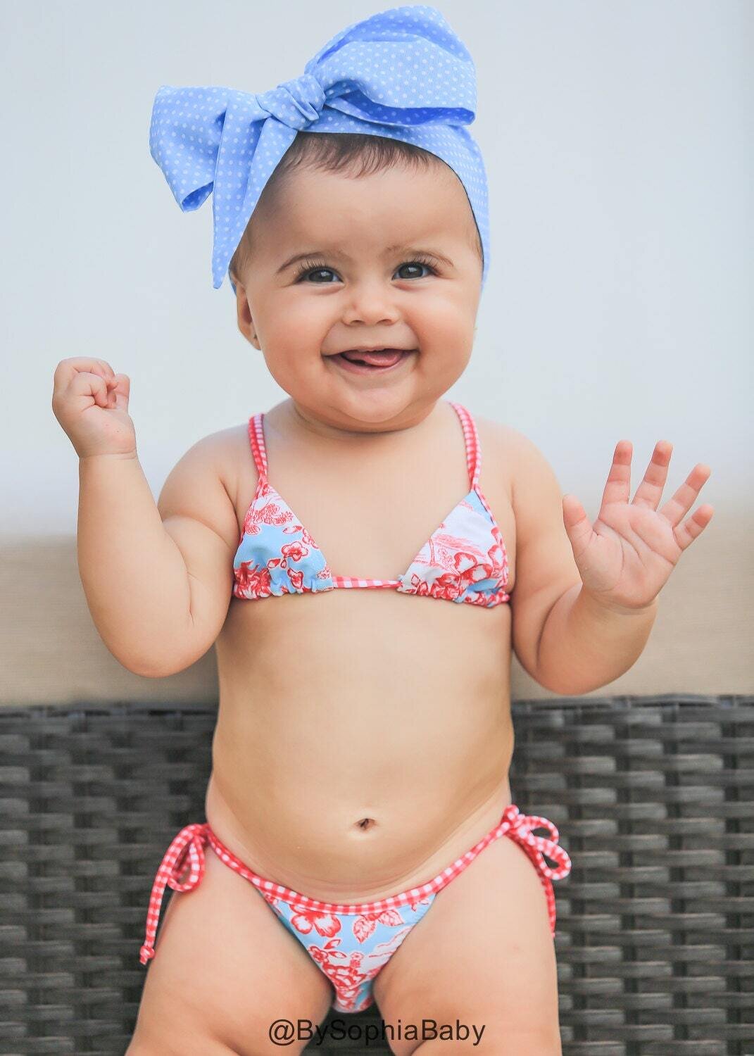 Baby Head Wrap, Baby Headwrap, Polka Dots Headband, Baby Turban, Toddler HeadWrap, Girls Headwrap T…