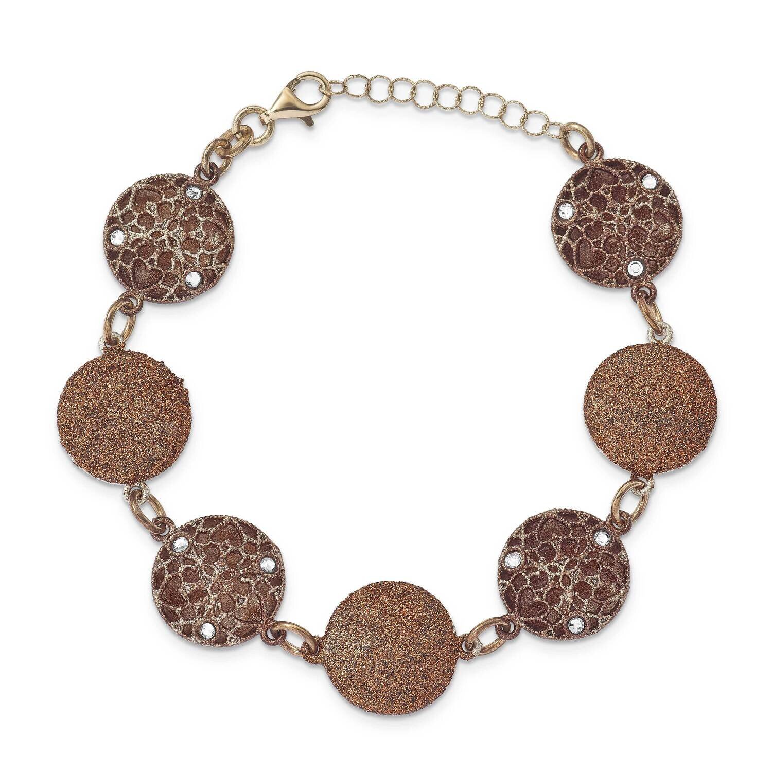 Sterling Silver Lacy Circle 7.5 Bracelet 065/015BR-10C-GL28