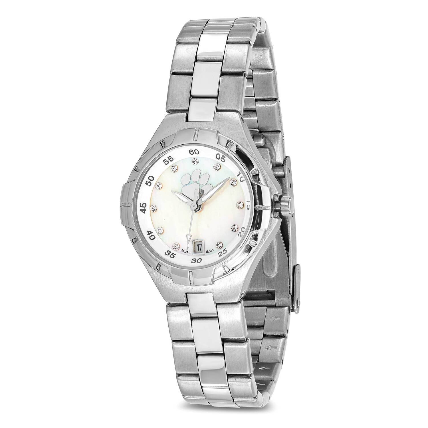 Stainless Steel MOP Dial Clemson University Watch CU118