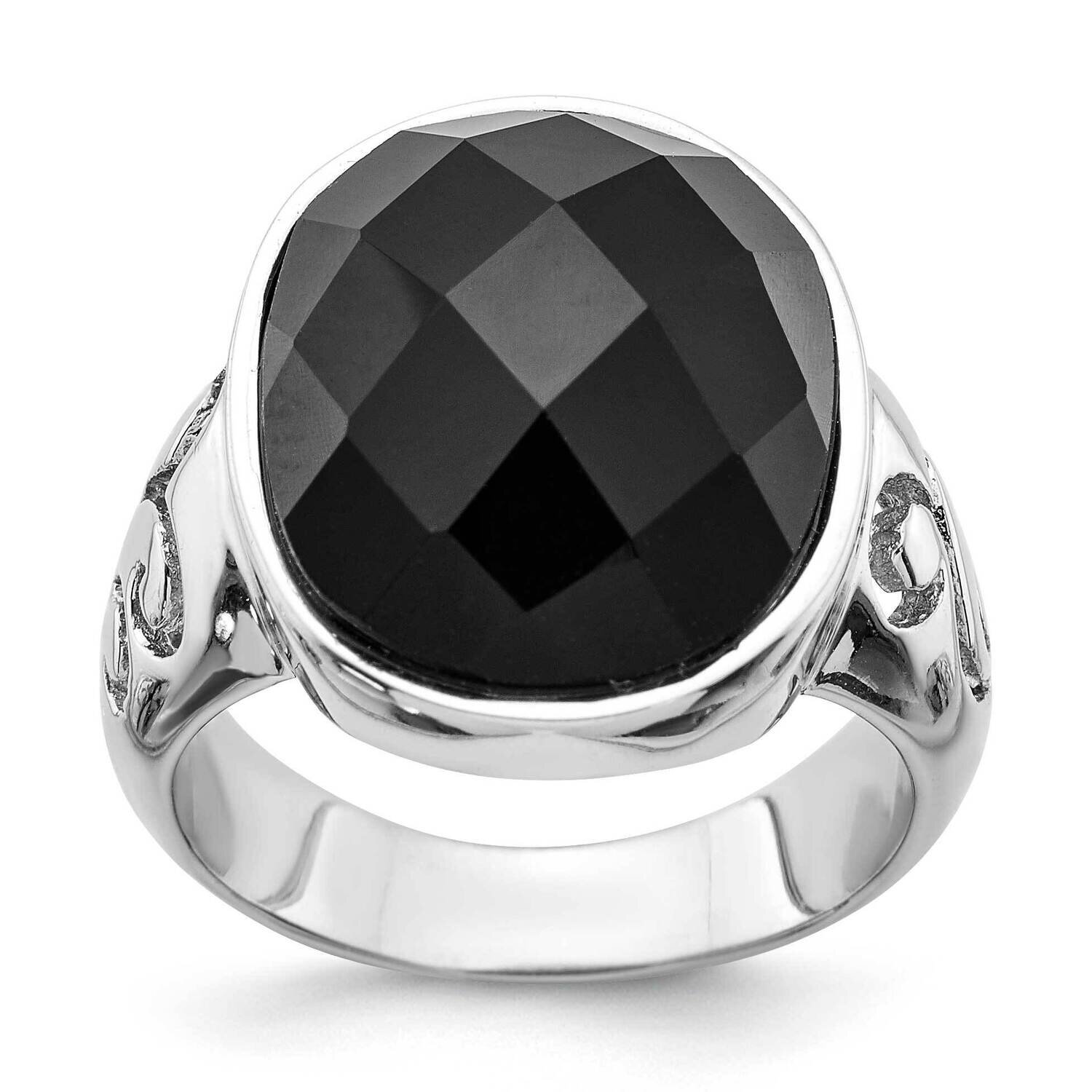 Sterling Silver Black CZ Ring JRS1728-7