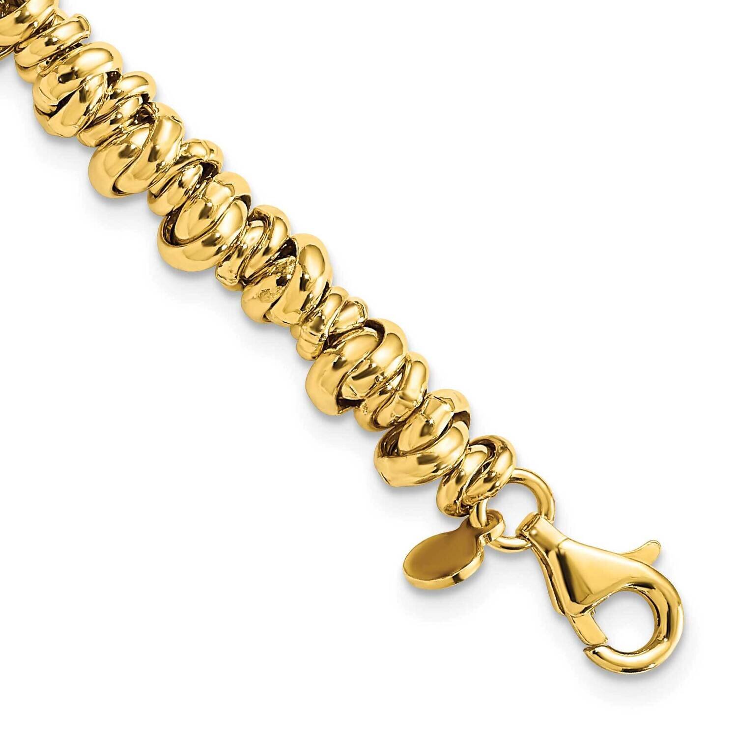 Sterling Silver Gold-tone Love Knot Link Bracelet J354600240000