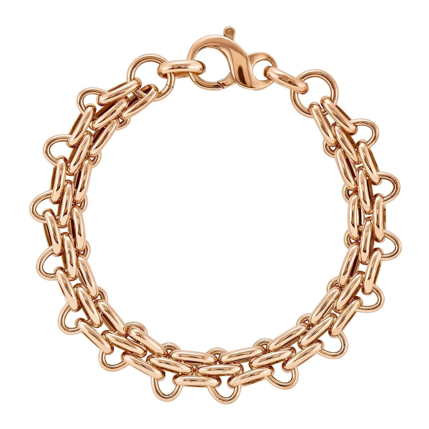 Sterling Silver bracelet - pink-7.5 PNT3LIS-RG-7.5