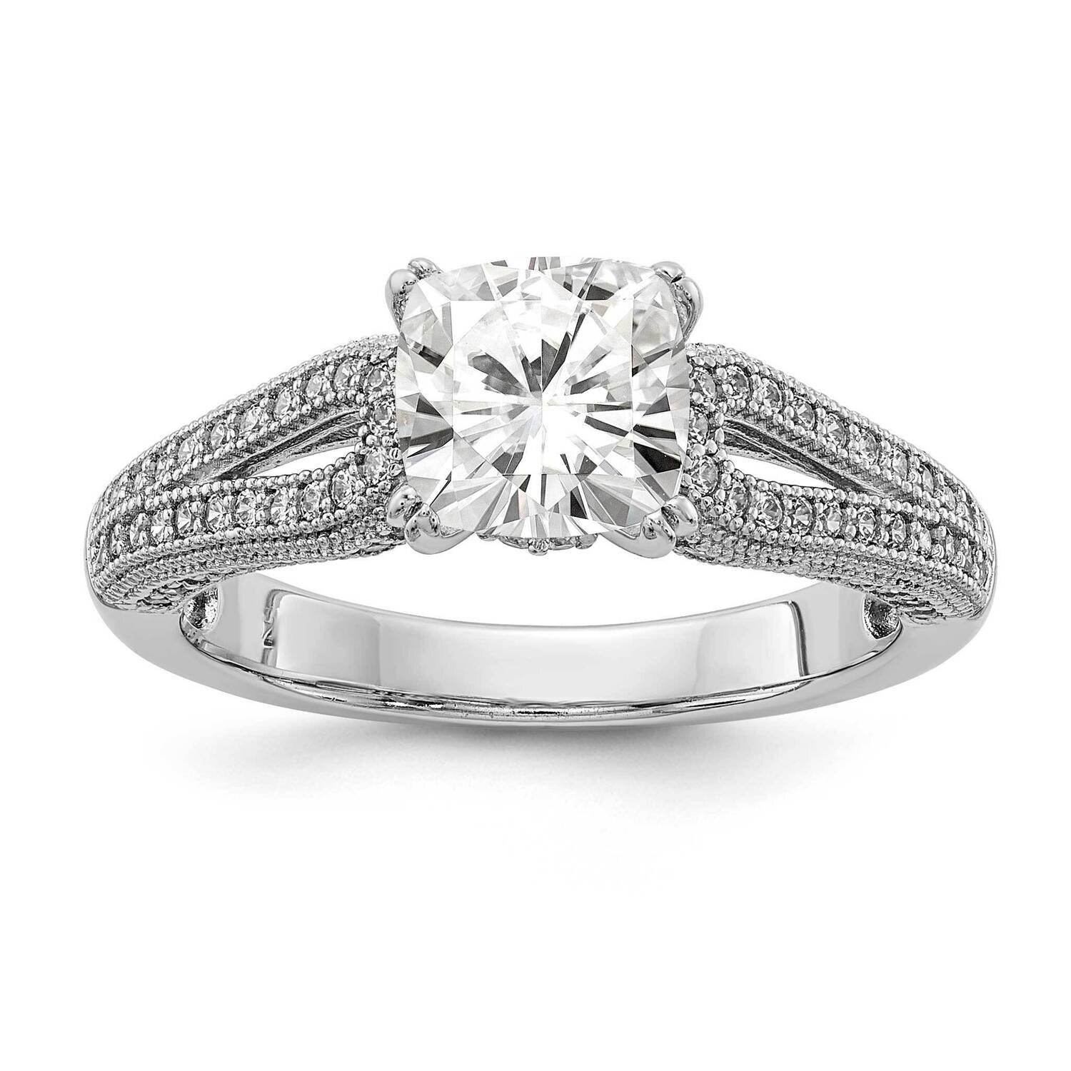 Sterling Silver Rhodium-plated CZ Ring QMP1504-8