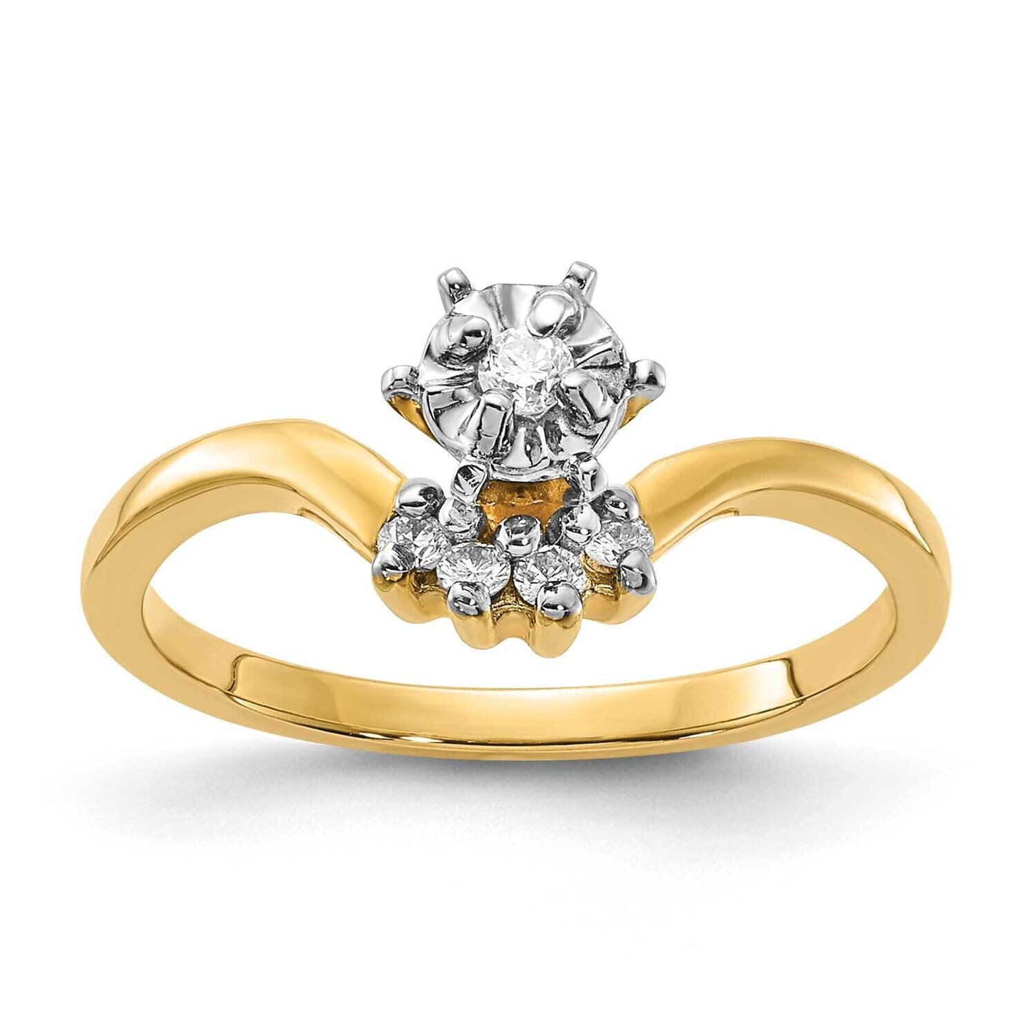 10k Gold Gold Polished Diamond Engagement Ring RDB1547EI6002F-0YAA