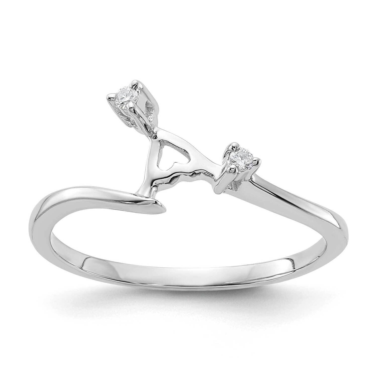 14K White Gold Polished Diamond Ring Wrap RDB2237W-4W