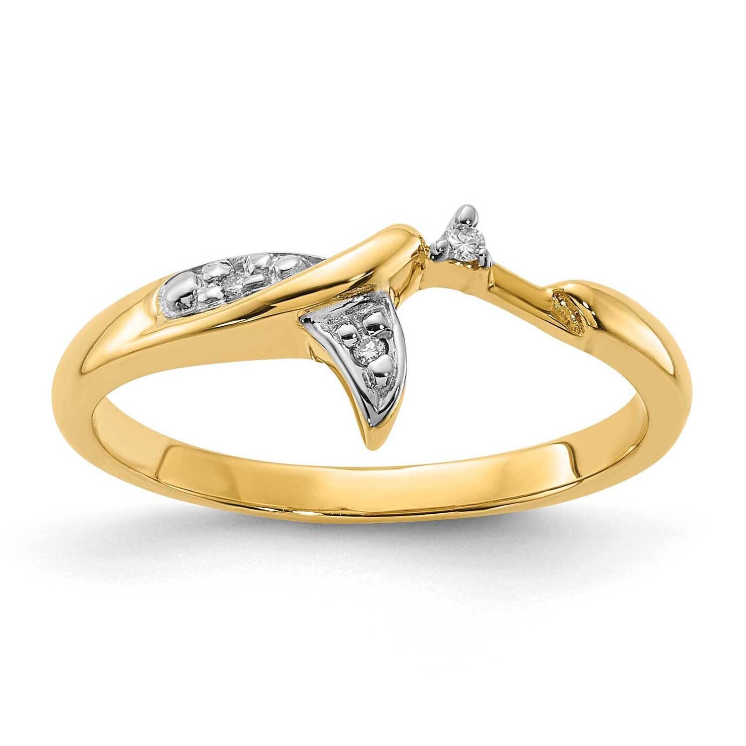 14K Gold Polished Diamond Ring Wrap RDB1059W-4YAA