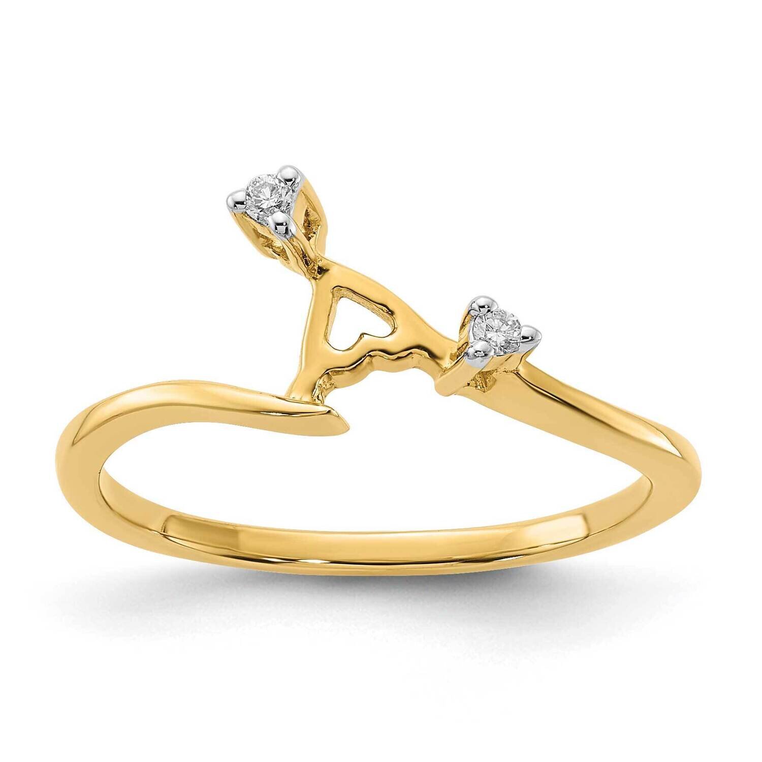 14K Gold Polished Diamond Ring Wrap RDB2237W-4YAA