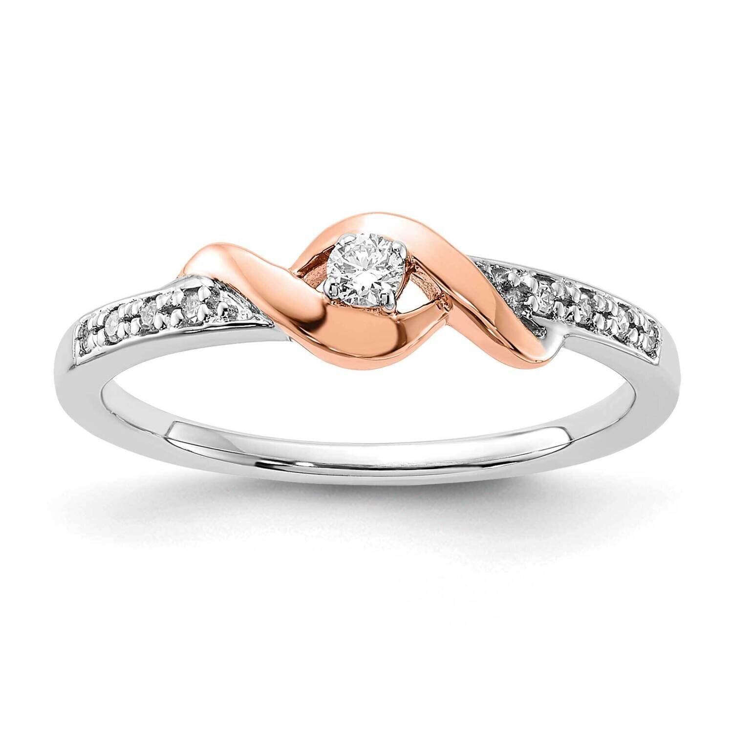 10k Gold Two Tone Diamond Fashion Ring RLD4175-0WABS43