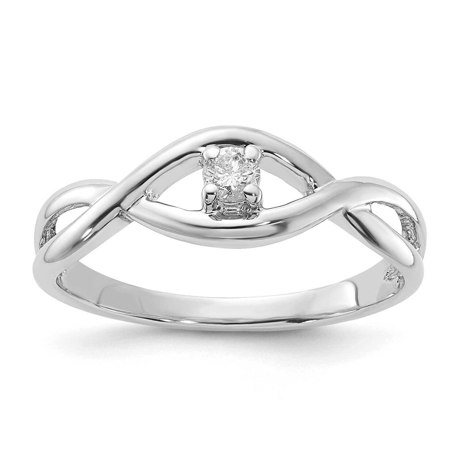 Sterling Silver Polished Diamond Ring RLD2600/10SS-SSBB-7