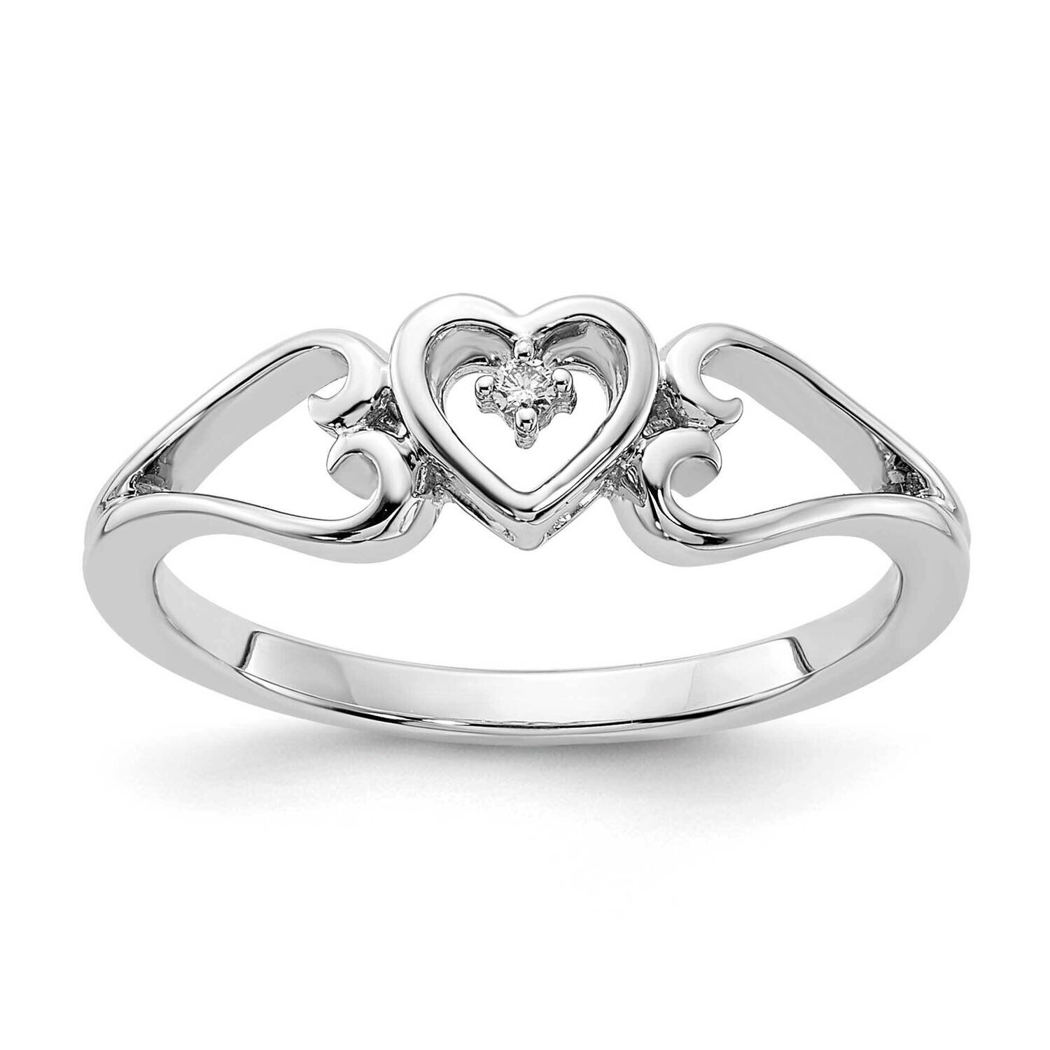 10k Gold White Gold Diamond Heart Ring RLD3580-0WAB