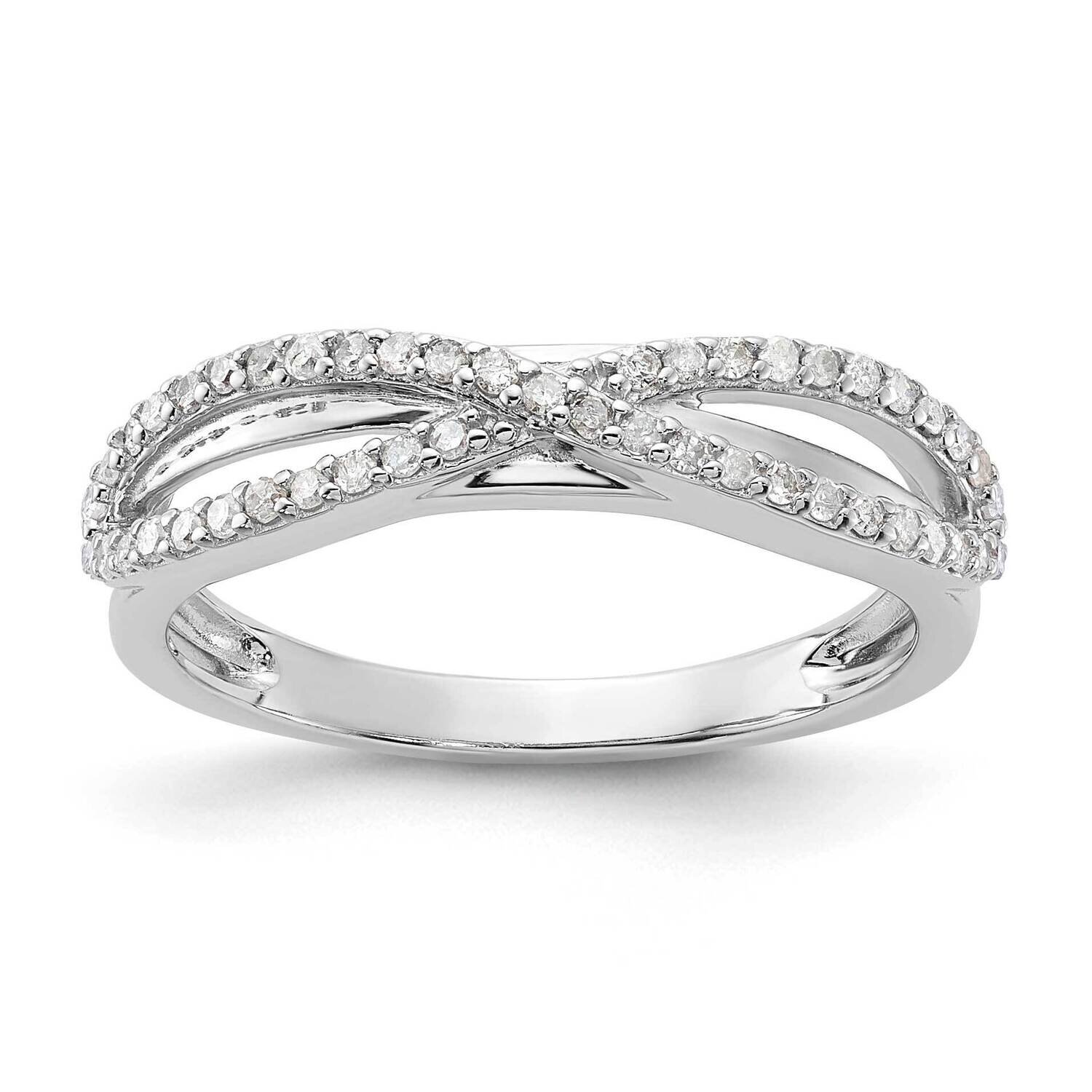 Sterling Silver Polished Diamond Infinity Ring RLD3667-SSS43-7