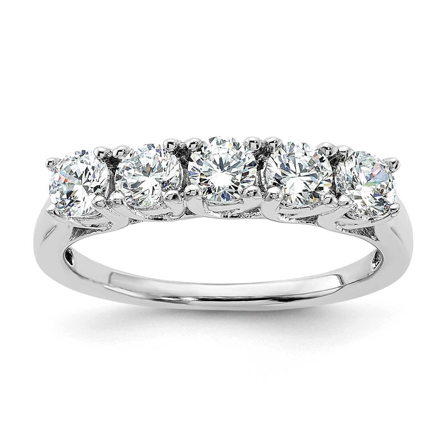 Sterling Silver Rhodium-plated Diamonore 5 Stone Ring RDA1238/DAWT-SSA-8