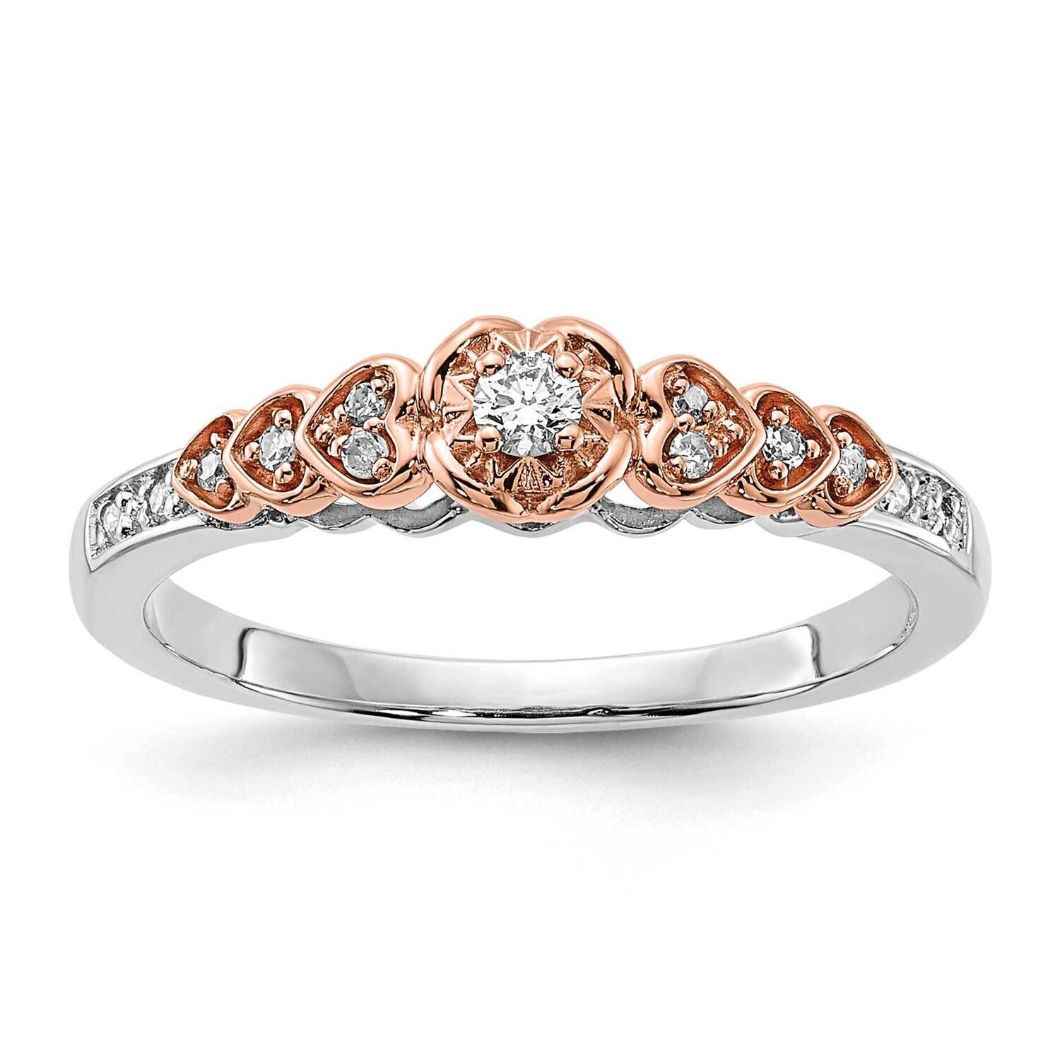 10k Gold Two Tone Diamond Heart Ring RLD3779-SSABS45-7