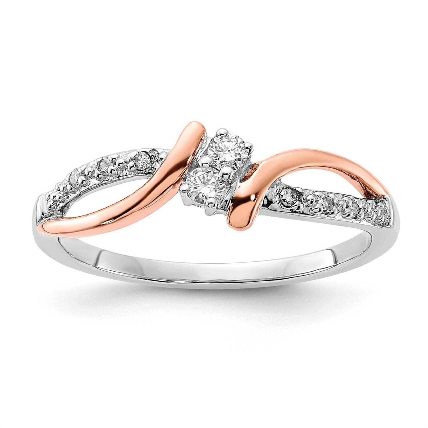 10k Gold Two Tone Diamond Fashion Ring RLD4107-0WRABS45