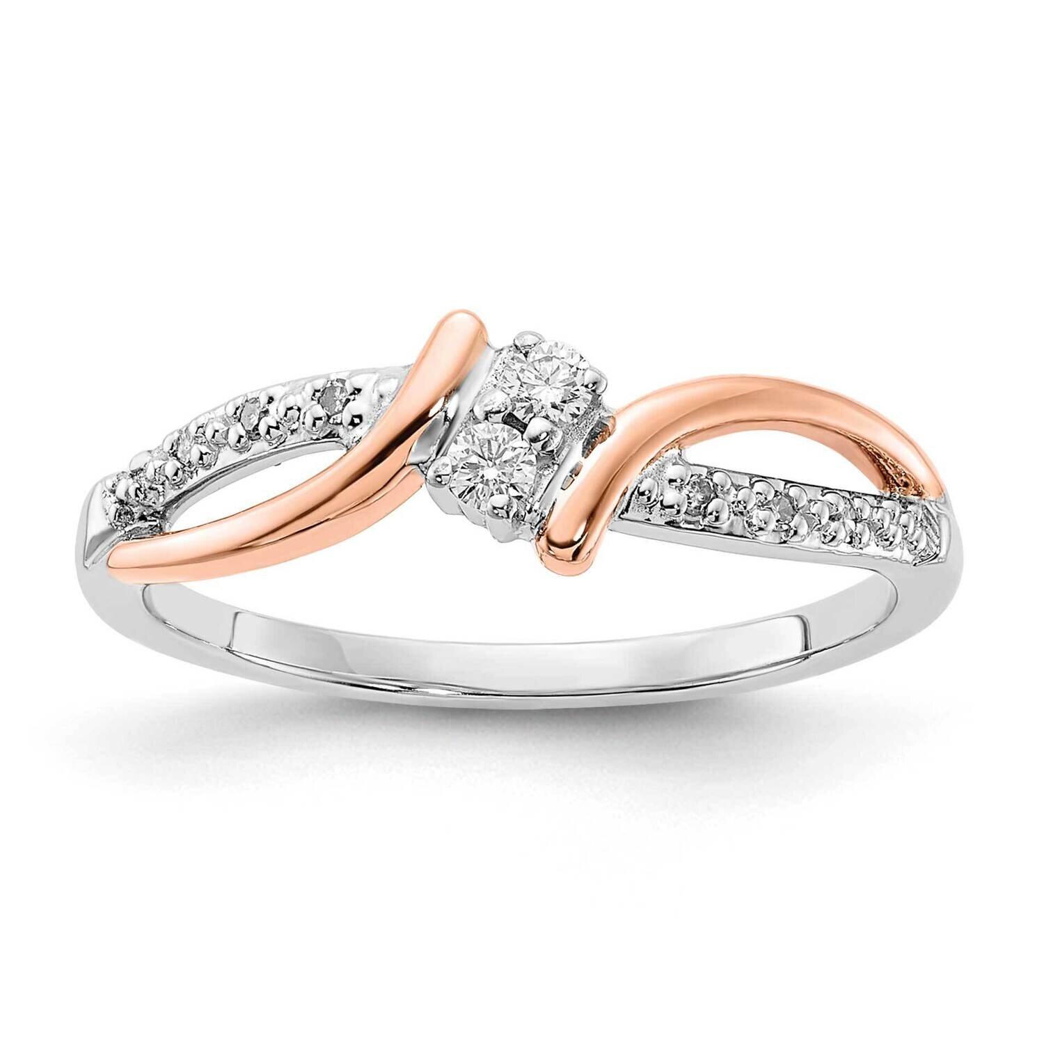10k Gold Two Tone Diamond Fashion Ring RLD4107-J0WABS45
