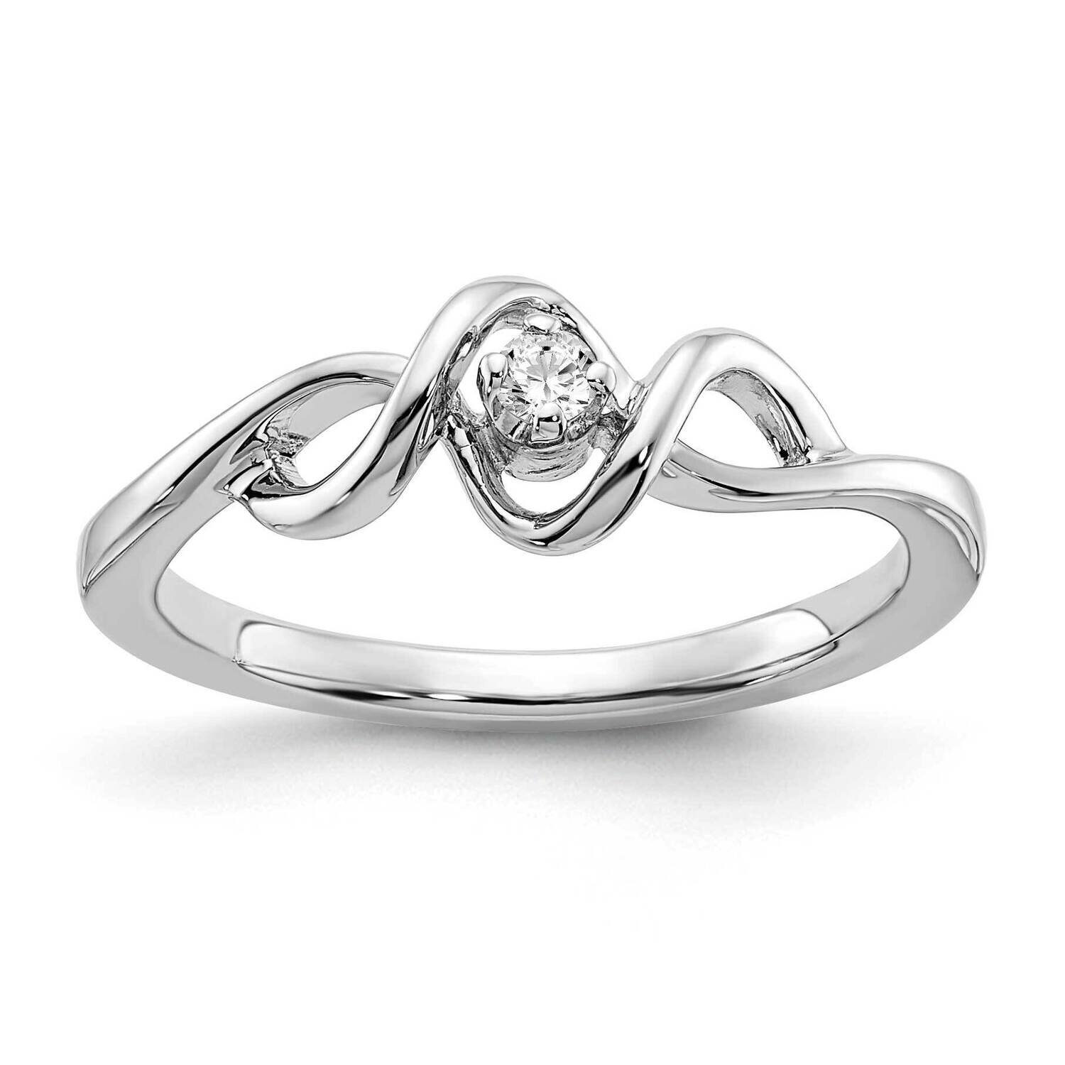 Sterling Silver Diamond Promise Ring RLD1951-SSBB-7