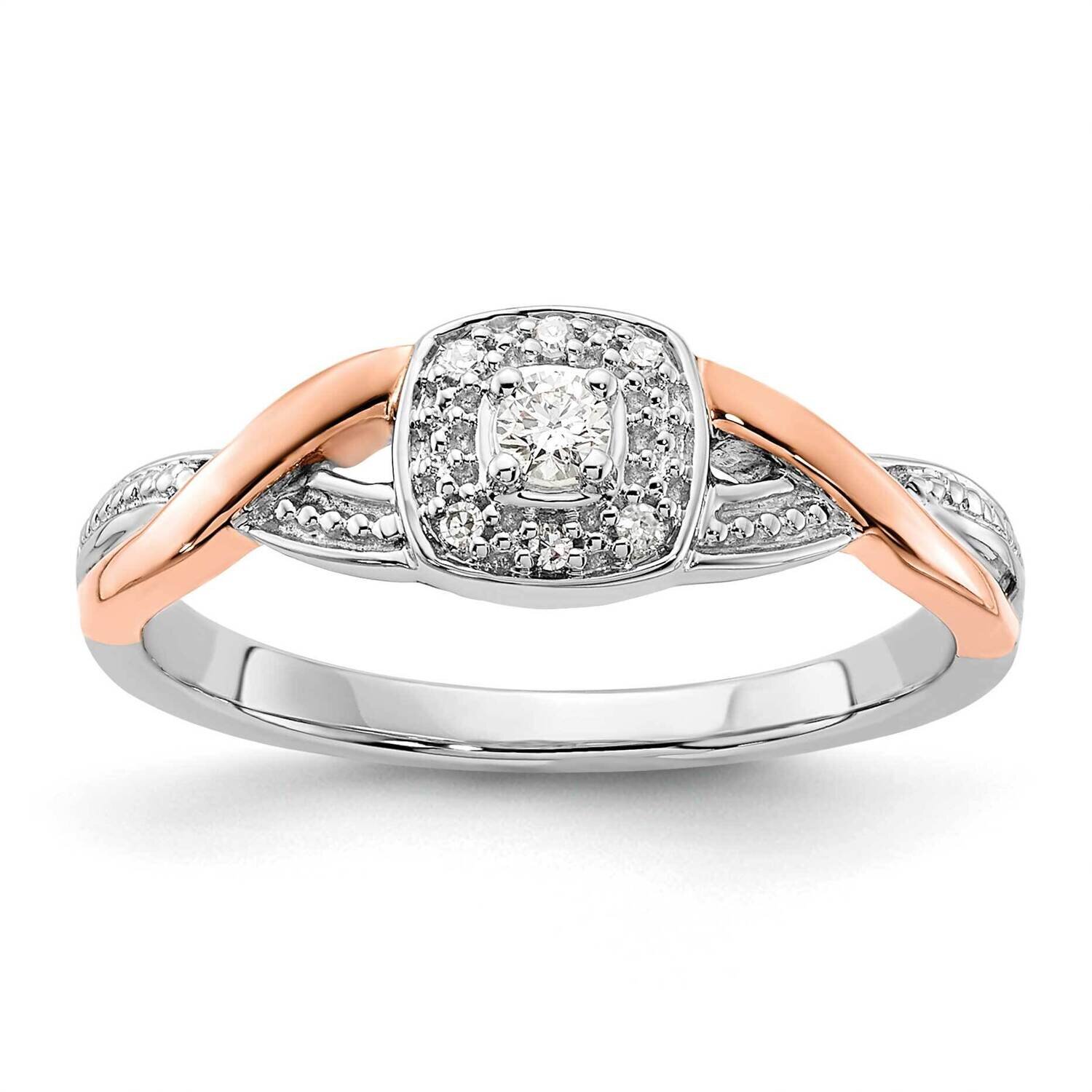 10k Gold Two Tone Diamond Fashion Ring RLD4177-0WABS43