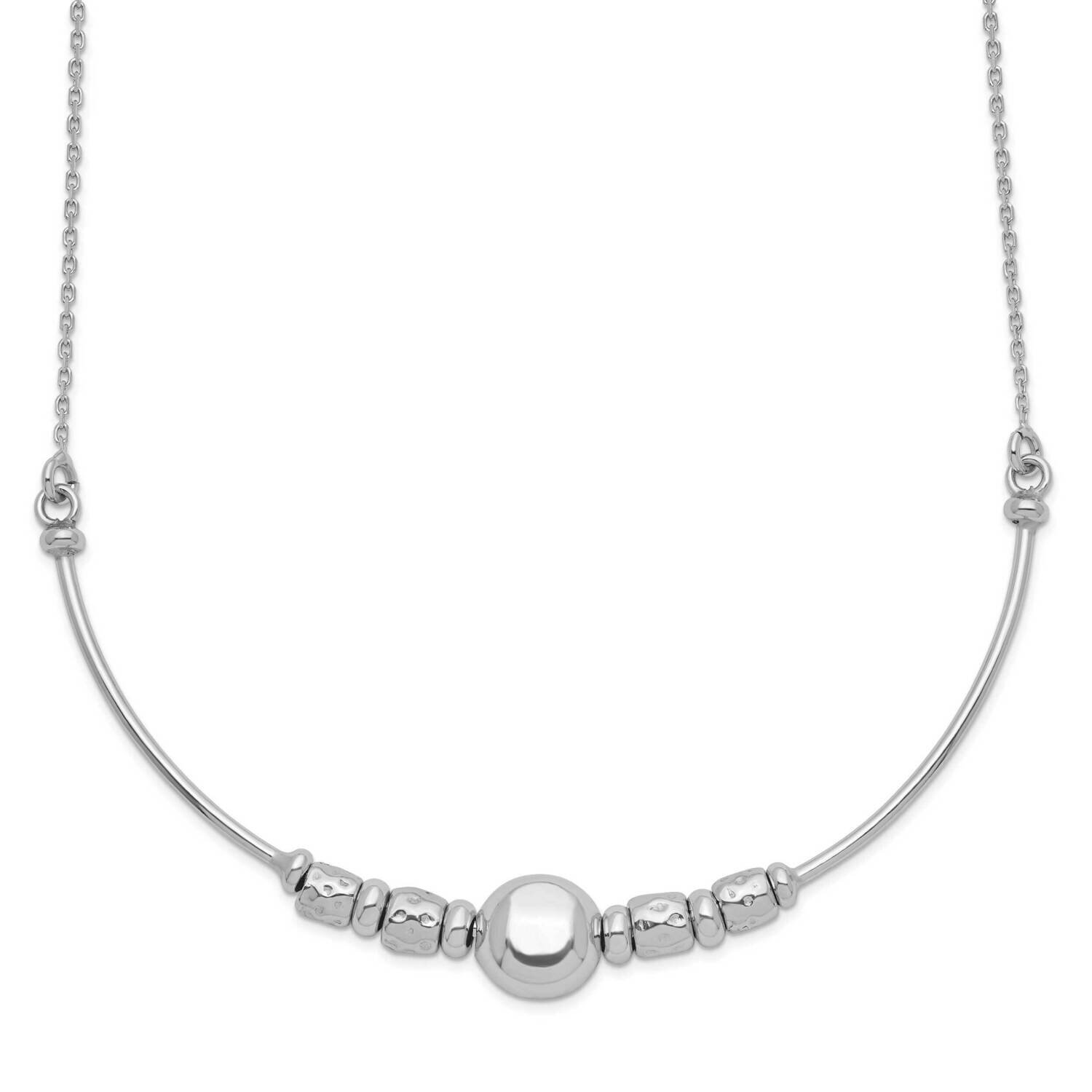 Sterling Silver Polished Fancy Beads Necklace SSCMEI18274-17