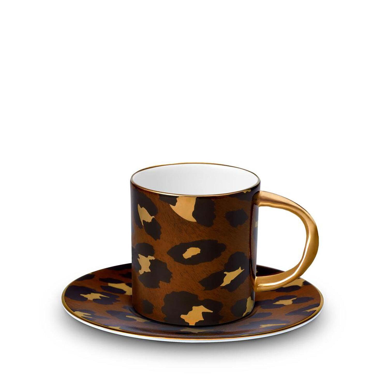 L'Objet Leopard Espresso Cup Saucer LE255