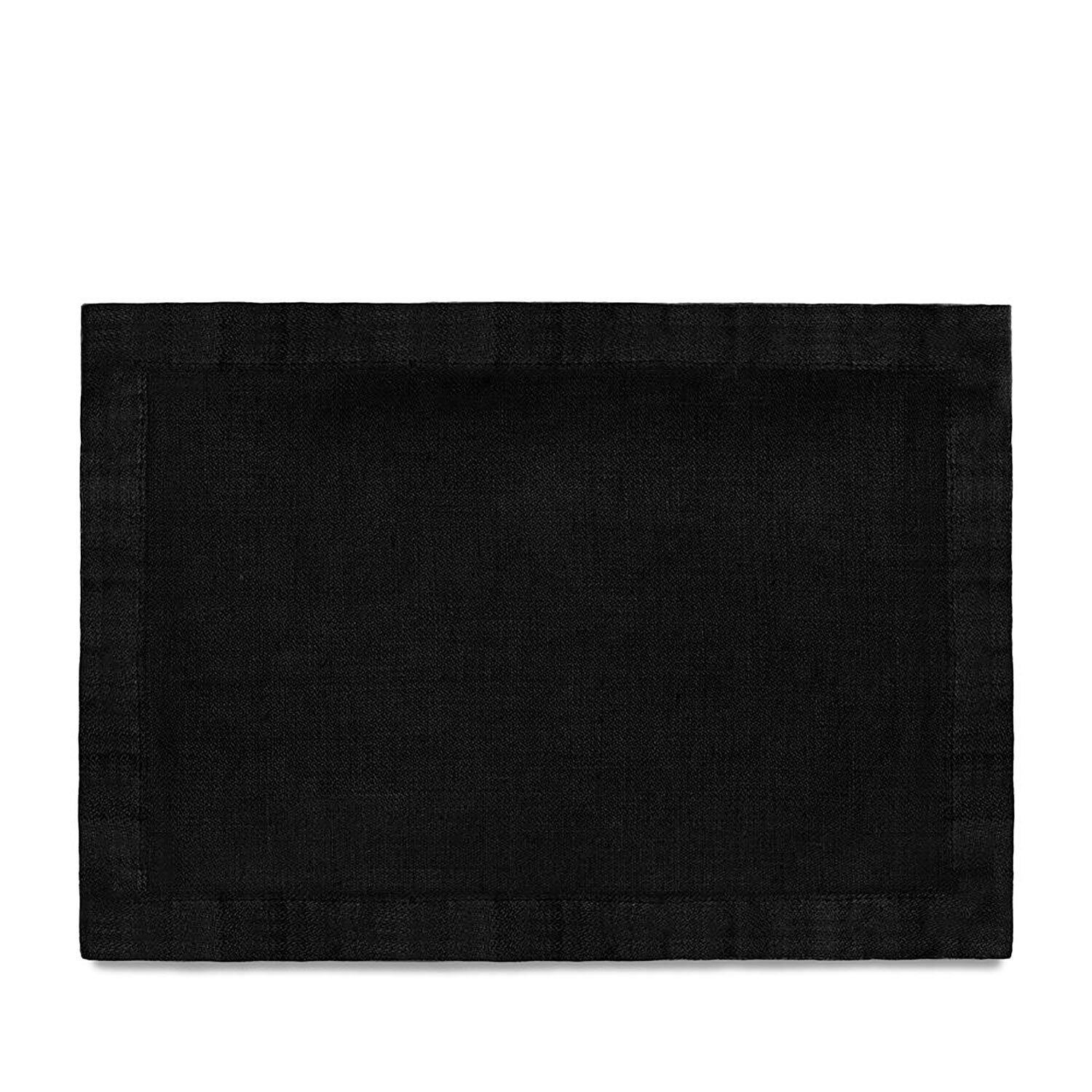 L&#39;Objet Linen Sateen Placemats Set of 4 Black LN4310, MPN: LN4310,