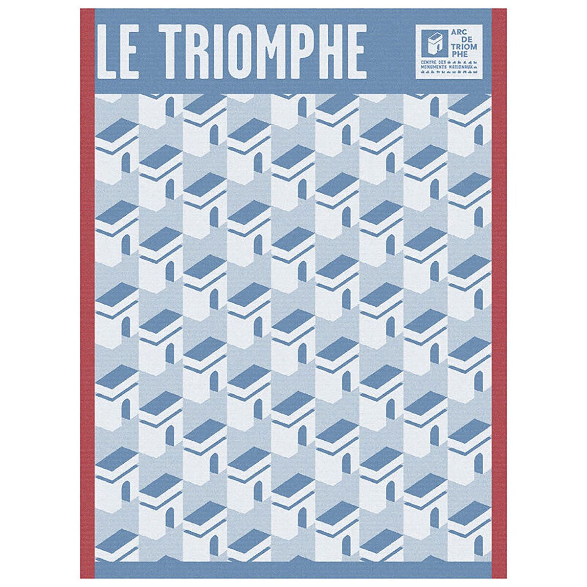 Le Jacquard Francais Arc Triomphe Blue Tea Towel 24 x 31 Inch 27626 Set of 4