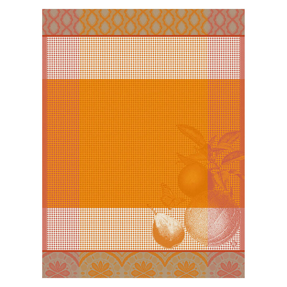 Le Jacquard Francais Arriere-Pays Orange Hand Towel 24 x 31 Inch 27423 Set of 4
