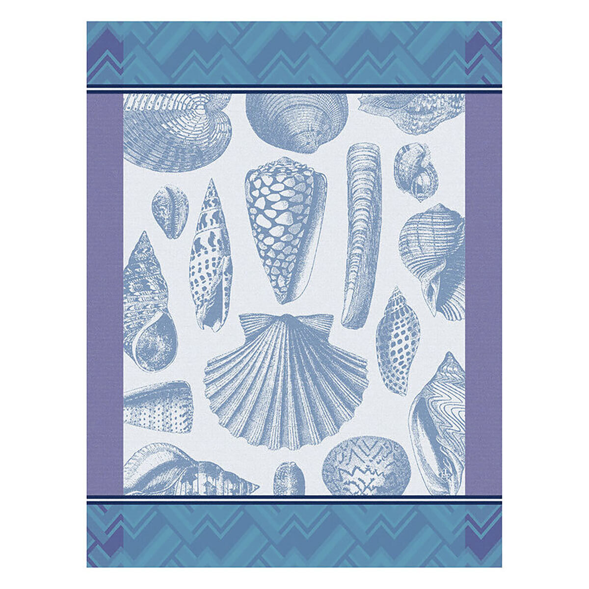 Le Jacquard Francais Coquilles Blue Tea Towel 24 x 31 Inch 27515 Set of 4, MPN: 27515, 3660269275150