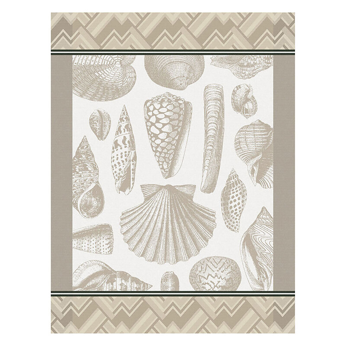 Le Jacquard Francais Coquilles Beige Tea Towel 24 x 31 Inch 27516 Set of 4, MPN: 27516, 36602692751…