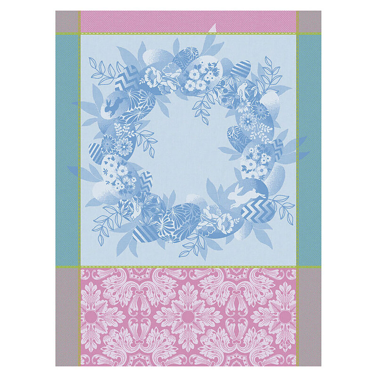Le Jacquard Francais Couronne De Paques Blue Tea Towel 24 x 31 Inch 27521 Set of 4, MPN: 27521, 366…