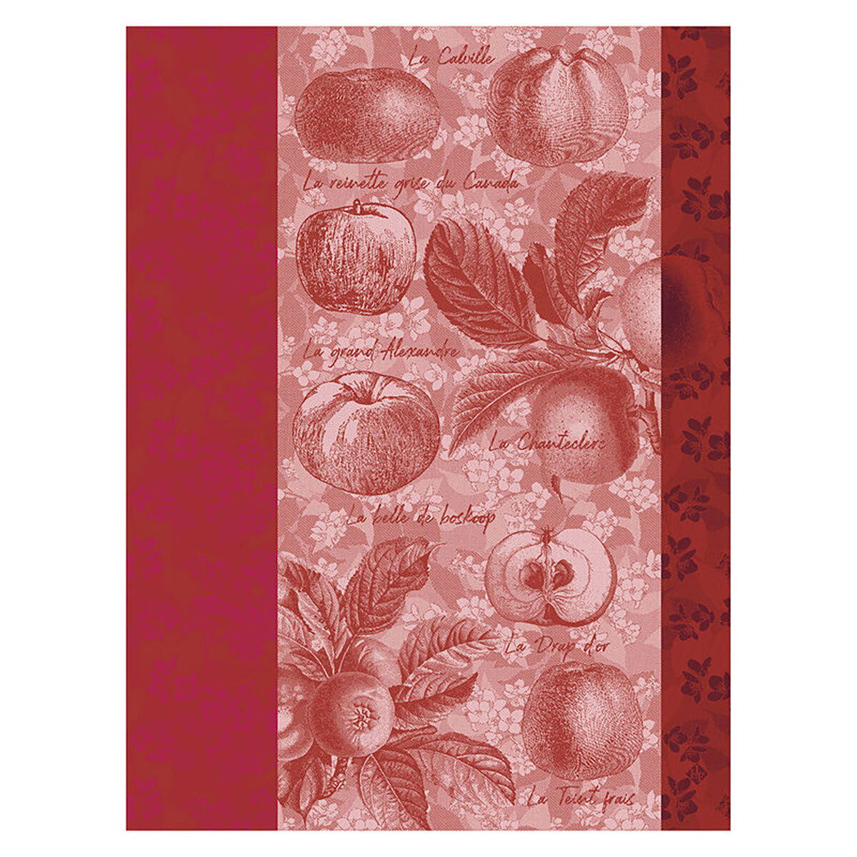 Le Jacquard Francais Pommes A Croquer Red Tea Towel 24 x 31 Inch 27511 Set of 4, MPN: 27511, 366026…