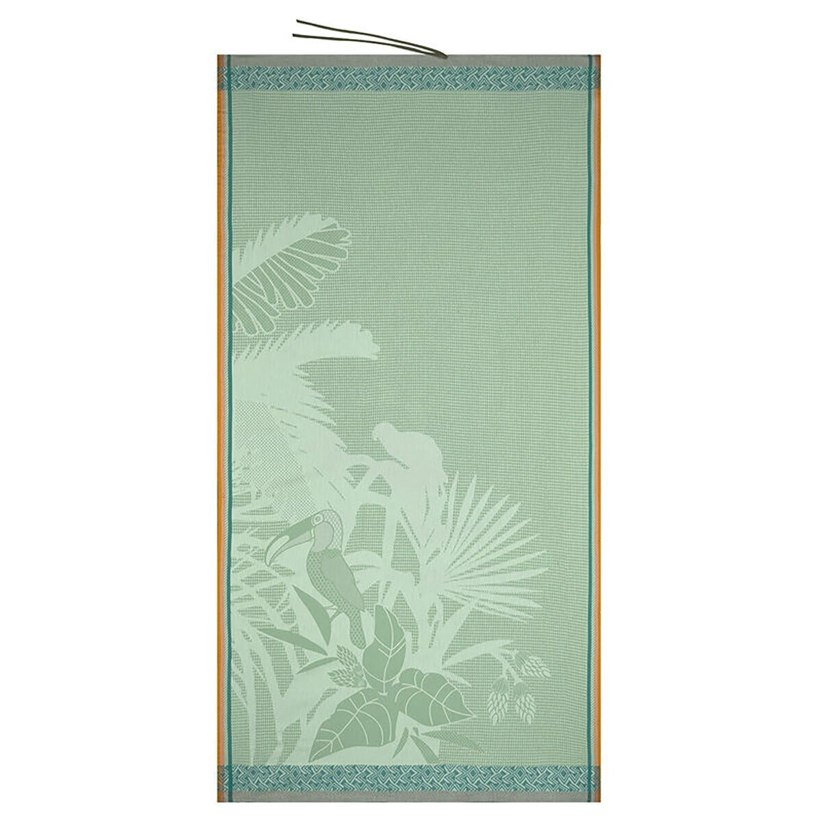 Le Jacquard Francais Amazonie Light Green Beach Towel 39 x 79 Inch 27465