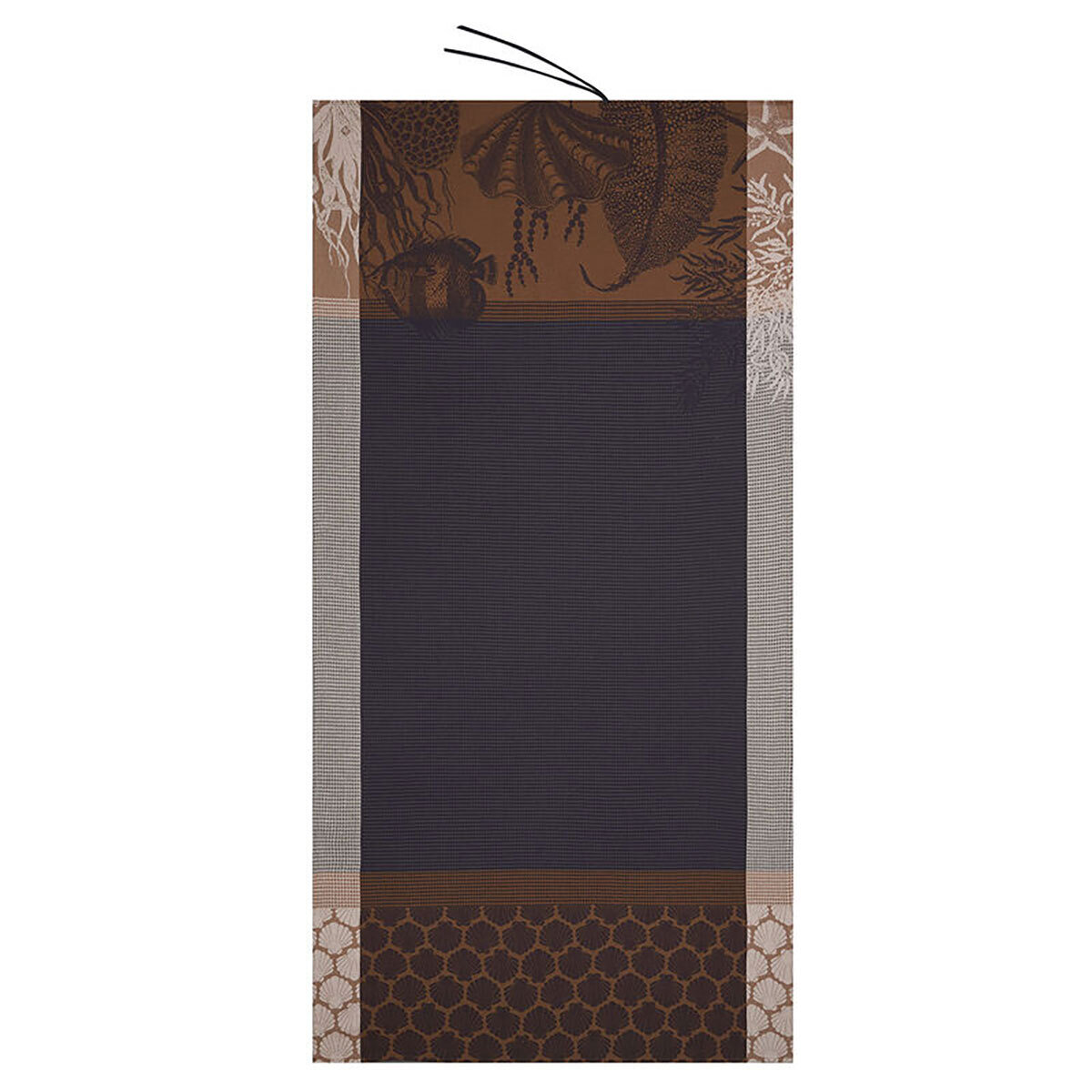 Le Jacquard Francais Recifs Black Beach Towel 39 x 79 Inch 27464