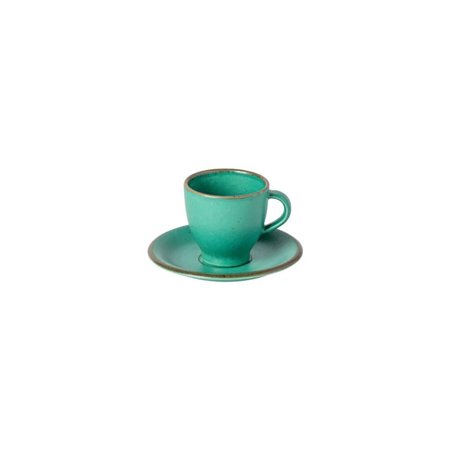 Casafina Positano Aloe Coffee Cup Saucer 3 Oz XCCS02-GRN Set of 6