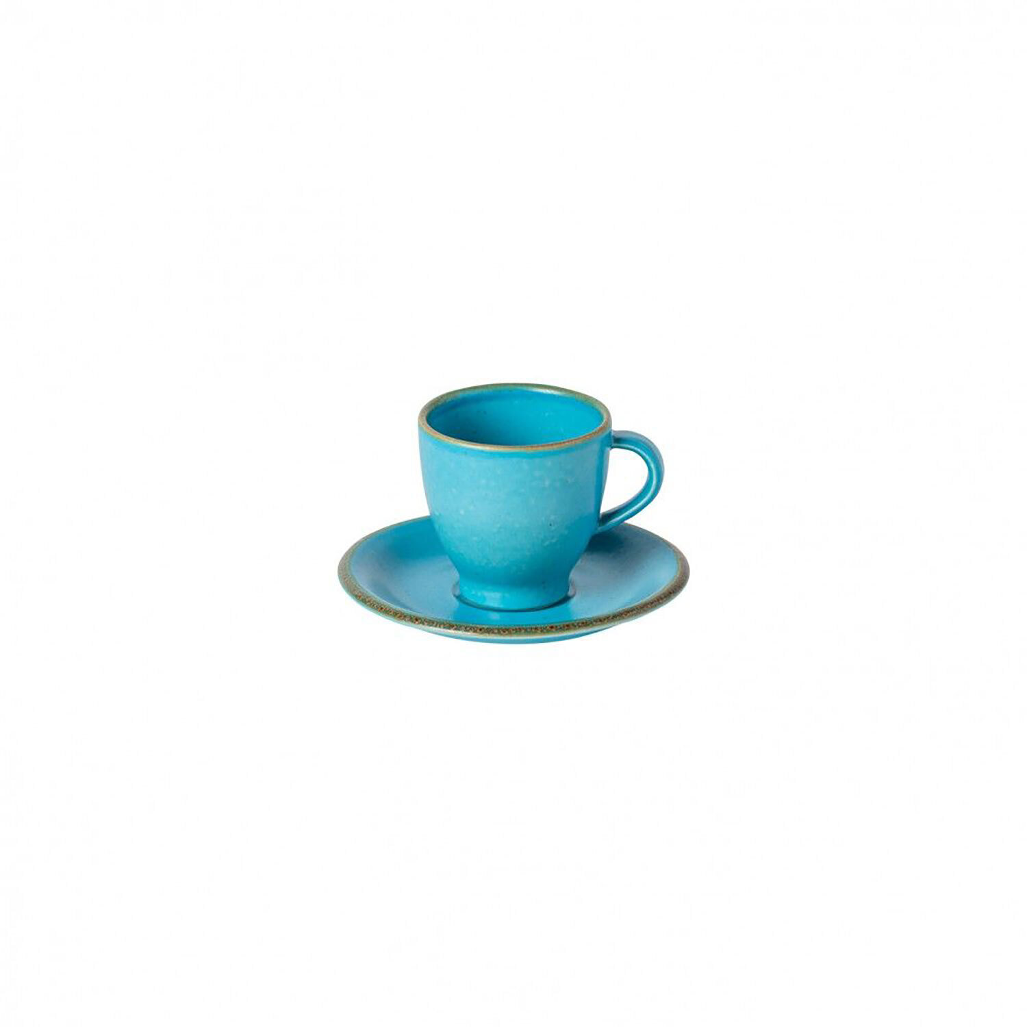 Casafina Positano Cyan Coffee Cup Saucer 3 Oz XCCS02-CBL Set of 6