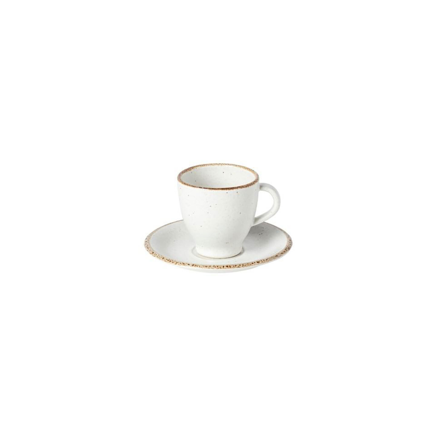 Casafina Positano White Coffee Cup Saucer 3 Oz XCCS02-WHI Set of 6