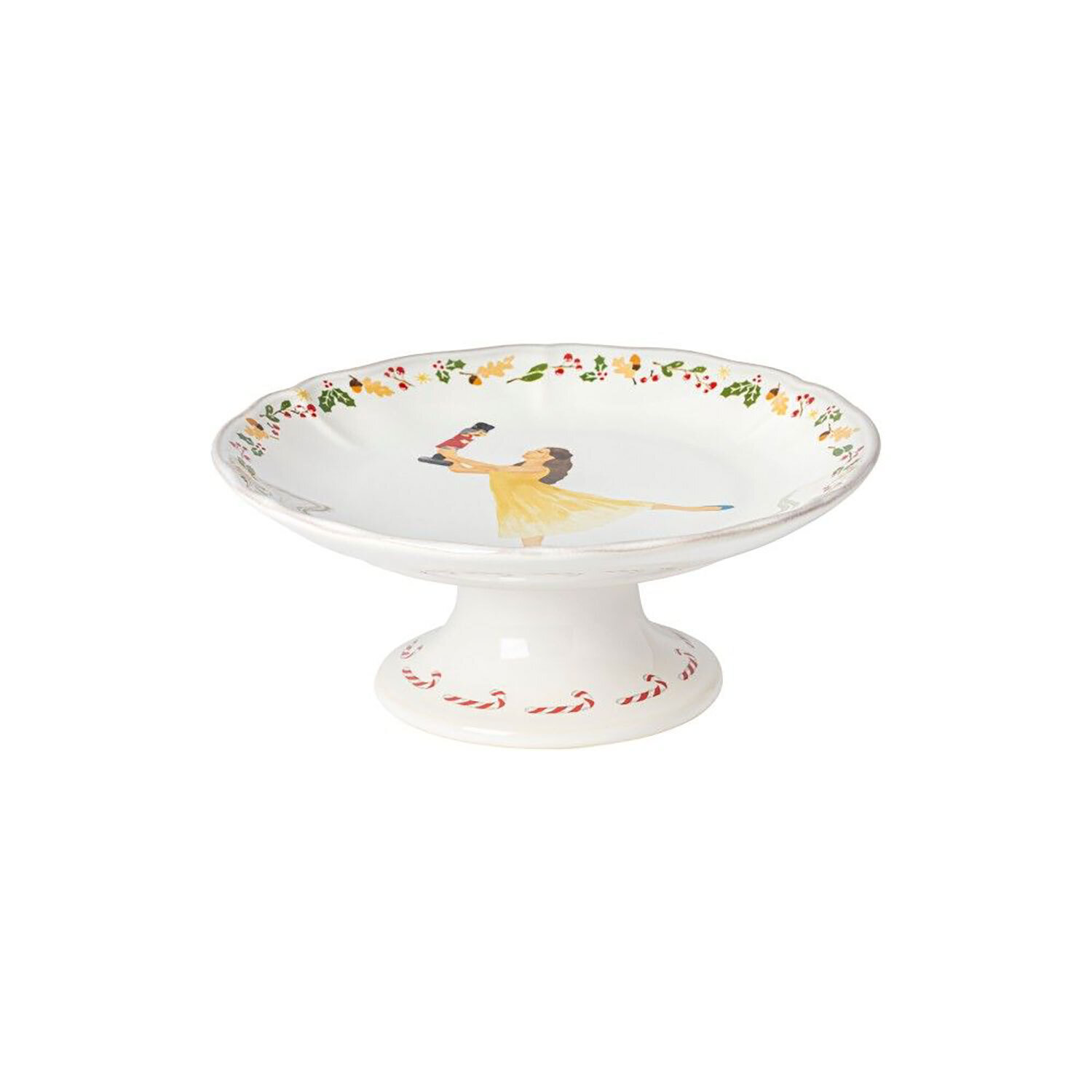 Casafina The Nutcracker White Footed Plate 21 TP215-WHI