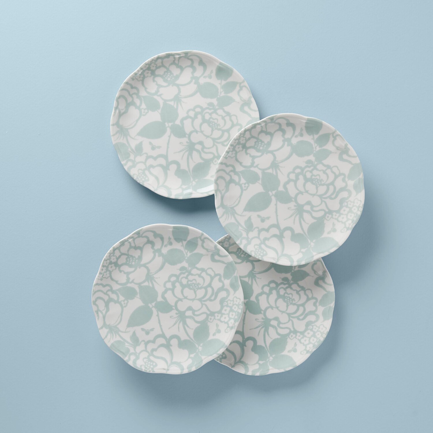 Lenox Butterfly Meadow Cottage Accent Plates Set of 4 Sage 894087, MPN: 894087, 194372021845