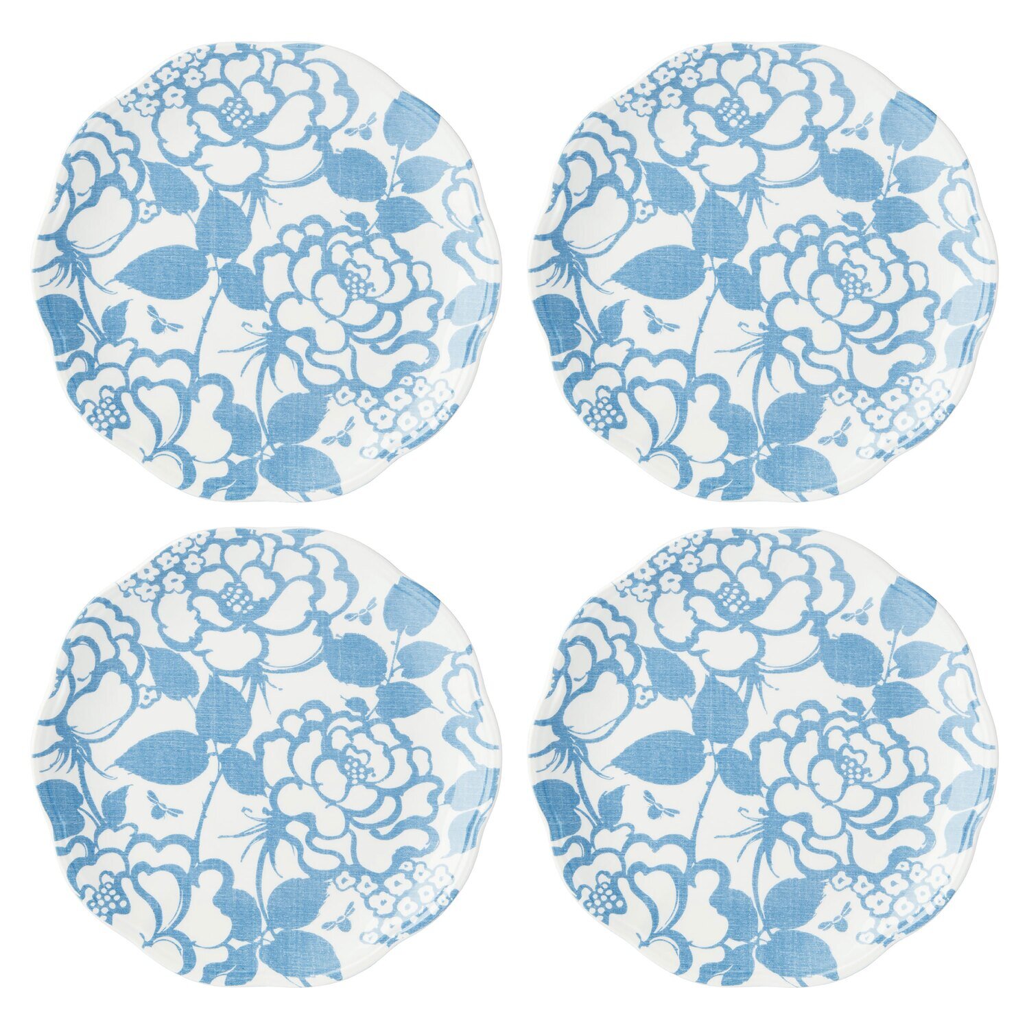 Lenox Butterfly Meadow Cottage Accent Plates Set of 4 Cornflower 894275