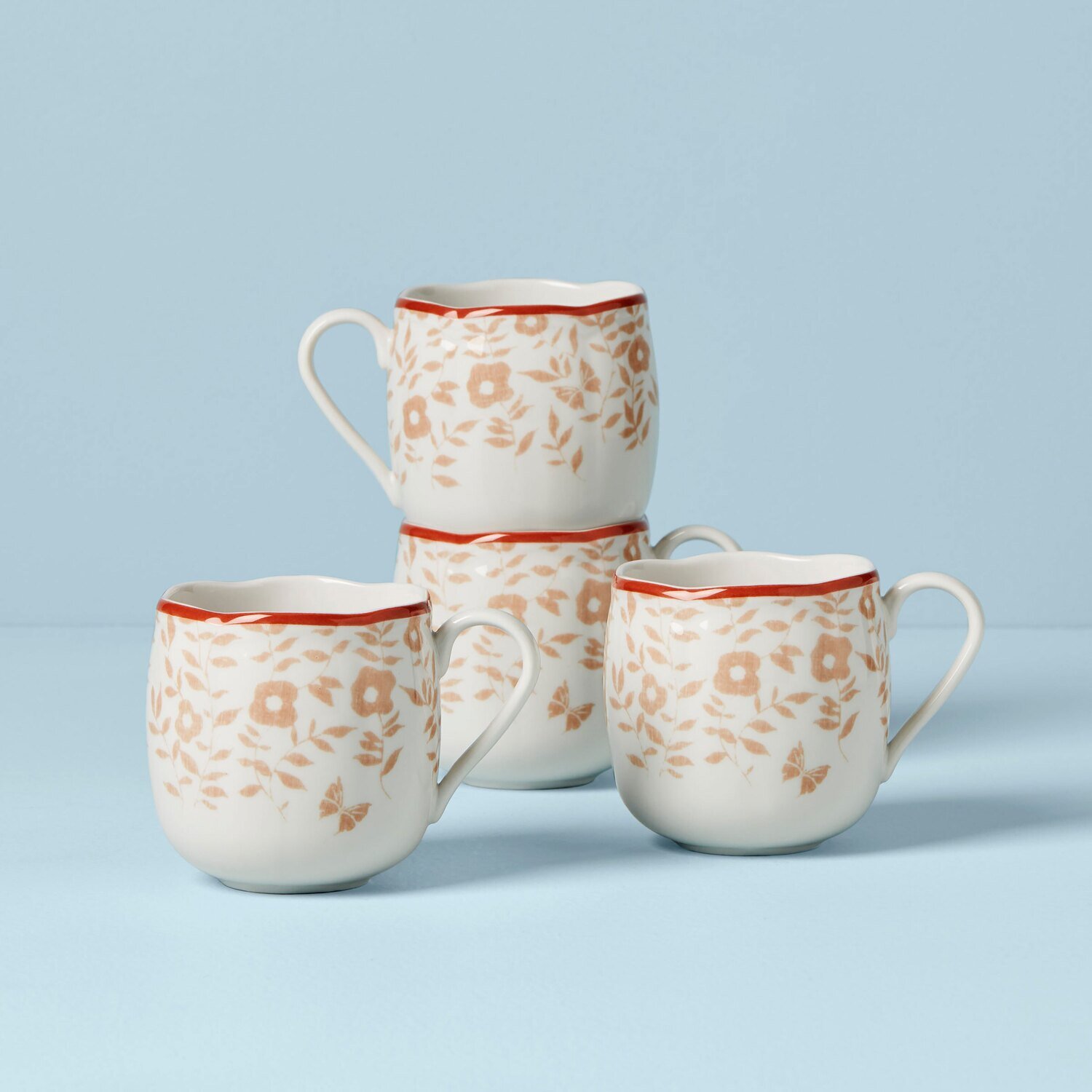 Lenox Butterfly Meadow Cottage Mugs Set of 4 Saffron 894280, MPN: 894280, 194372023245