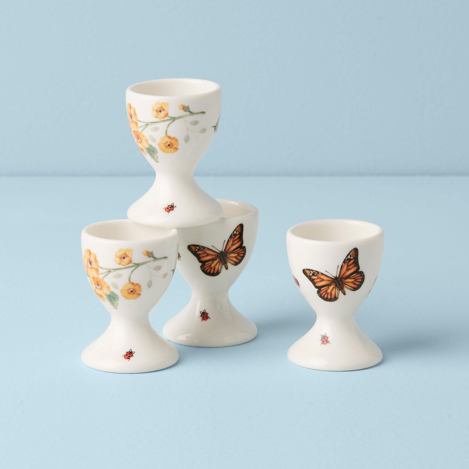 Lenox Butterfly Meadow Bunny Footed Egg Cups Set of 4 894111