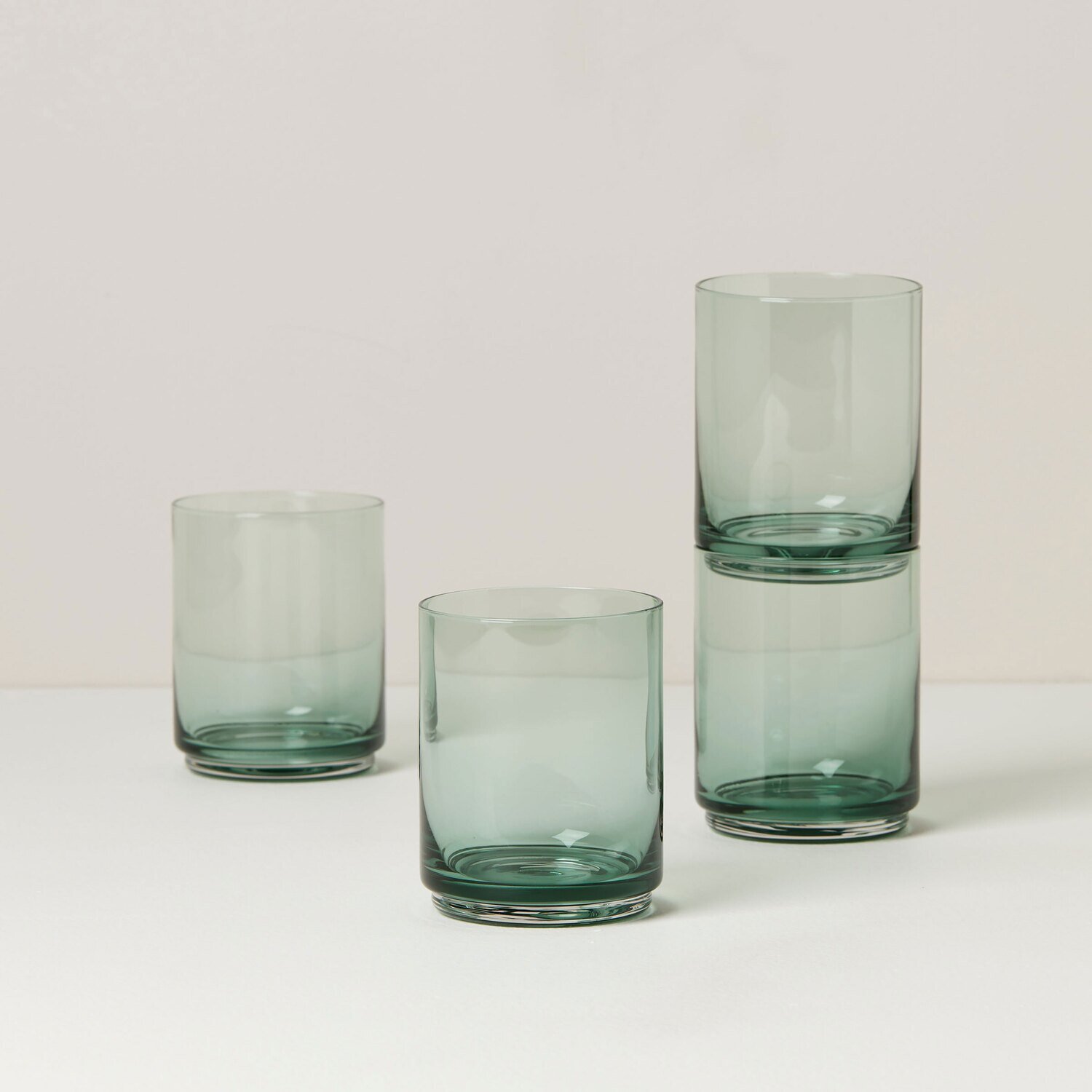 Lenox Tuscany Classics Stackable Glasses Tall Set of 4 Green 894303, MPN: 894303, 194372023283